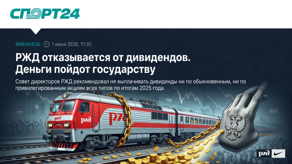 РЖД отказывается от дивидендов. Деньги пойдут государству
